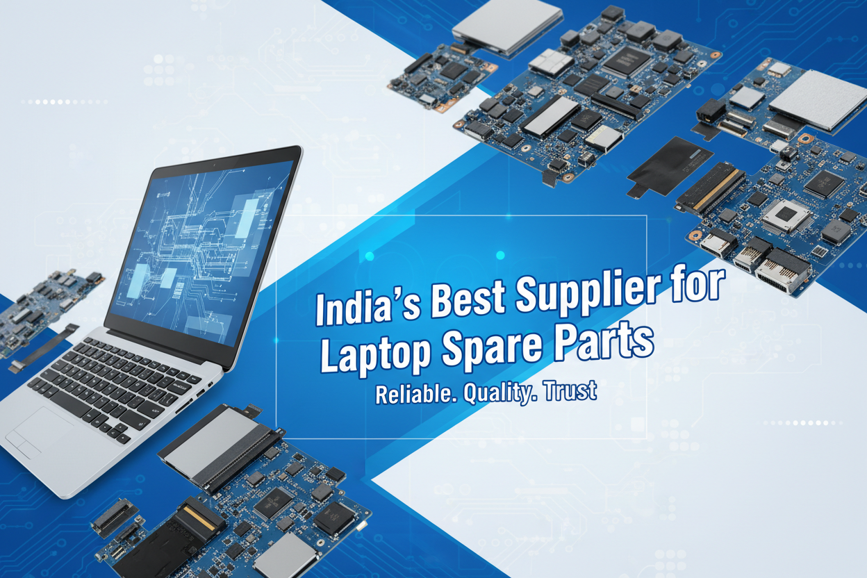 Design a slide shows India's Best supplier for laptop Spare parts 