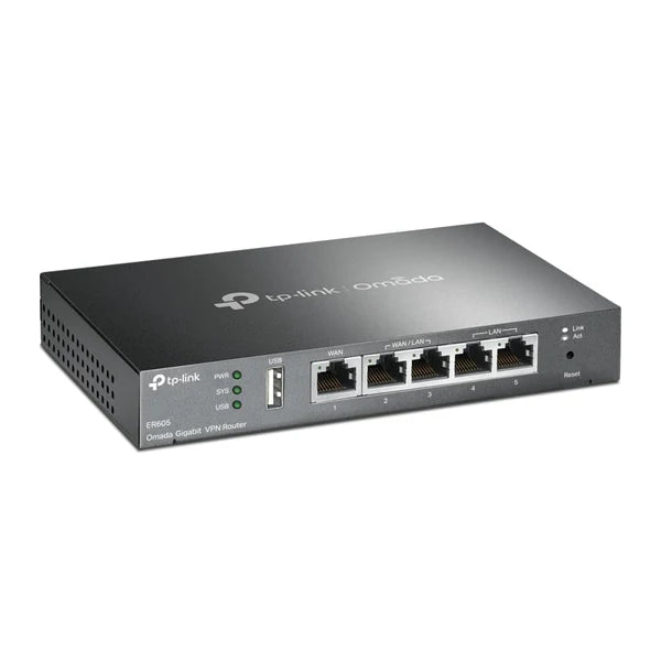 TP-Link Omada ER605 Gigabit VPN Multi-WAN Wired Single Band Router Gateway